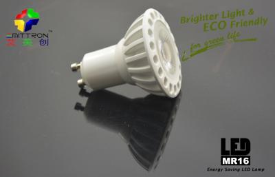 China 6W GU10 AC220V COB MR16 LED Spotlight 3000k / 4000k / 6000k CRI for sale