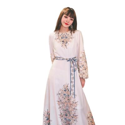 China Bohemian Top Quality Anti-Static Casual Dress Long Sleeve Elegant Vintage Dress For Women for sale