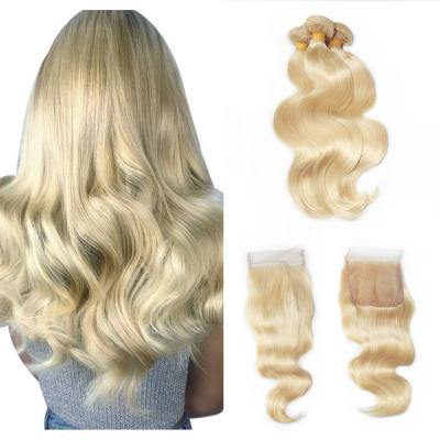 China Blonde Bundles With Hot Selling Body Wave Remy Human Hair Bundles 613 Colors Of Closure XBL 1/2/3 PCS 10-26 Inch Hair Extension Free Shipping for sale