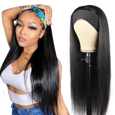 China Silky Straight Wave Customized Headband Wigs For Black Women 2021 Trending Products Natura Brazil Hair Wigs Drop Shipping Hair for sale