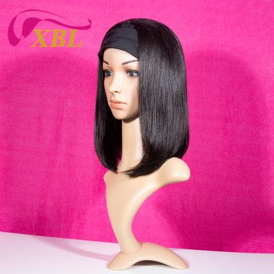 China XBL Silky Straight Human Hair Raw Virgin Hair Wigs Seller,Lead Headband Wigs Hair Factory,Unprocessed Brazilian Hair Headband Wig for sale