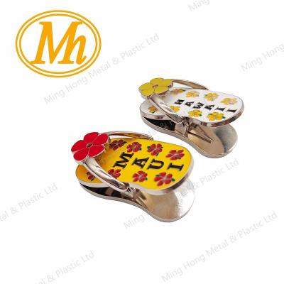 China Special Europe Slipper Badge Pin With Spring Custom Design Metal Badge Soft Enamel Lapel Pins Gold Plating for sale