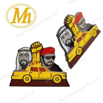 China Custom Design Metal Car Europe Cartoon Hard Enamel Pin For Promotion Gifts for sale