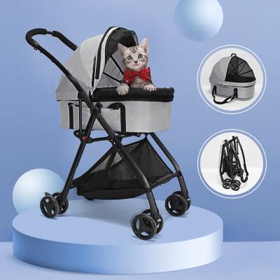 China Sustainable Dog Cat Jogger Stroller Travel Pet Carrier Cart Dog Stroller for sale