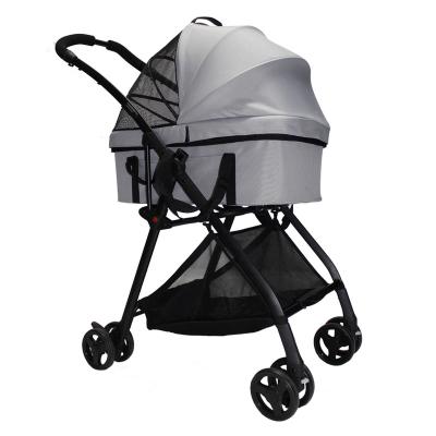 China Sustainable Luxury Folding Outdoor Dog Strollers Pet Cart For Cat Dog Stroller for sale