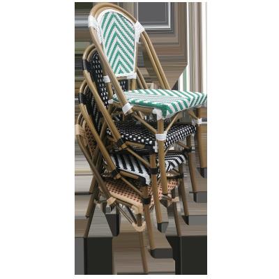 China L-135V Outdoor Rattan Bistro Chair UV Resistant Supply For French Rattan Bistro Chair for sale