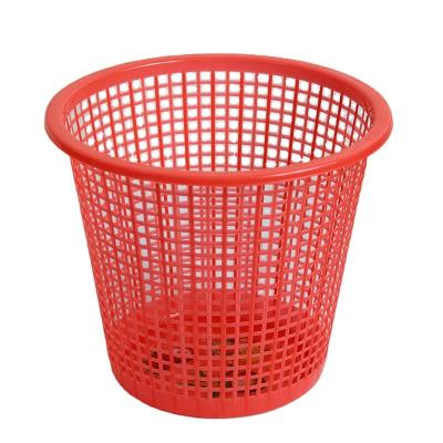 China Multicolor Sustainable Plastic Desktop Disposal Plastic Office Stocking Waste Paper Single Waste Bin for sale