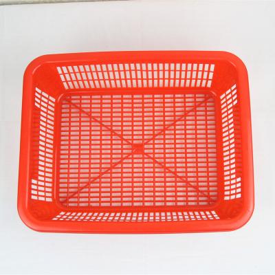 China Food Frying Basket Kitchen Drain Basket Living Room Sink Plastic Vegetable Household Rectangular Vegetable Wash Basket for sale