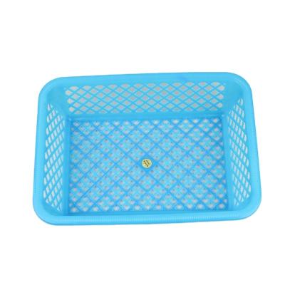 China Food Frying Basket Cheap Kitchen Vegetable And Fruit Plastic Food Basket With Perforated Square Sieve Strainer for sale