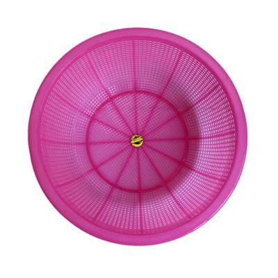 China Food Frying Basket Wash Rice Sieve Plastic Leakage Kitchen Supplies Handy Fruit Washing Basket Leachate Basket for sale