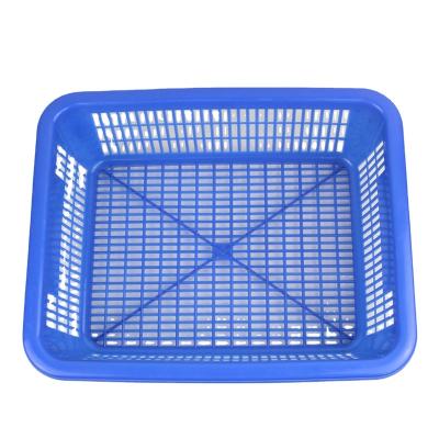 China Food Frying Basket Tableware Kitchen Multifunctional Rectangular Plastic Vegetable And Fruit Drain Basket for sale