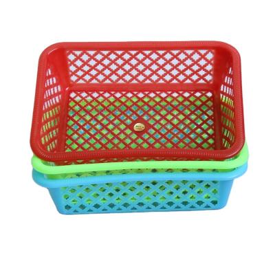 China Food Frying Basket Multifunctional Plastic Drain Basket With Small Square Sieve For Washing Fruit And Vegetable Drain Basket for sale