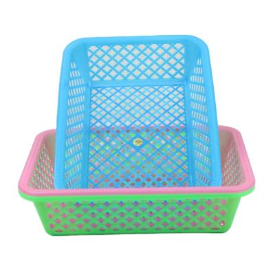 China Food Frying Basket Plastic Rectangular Kitchen Basket Drain Basket For Fruit And Vegetable Washing Drain Basket for sale