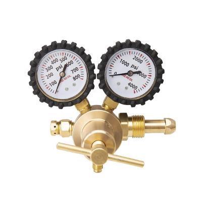 China High Pressure Welding/Cutting Nitrogen 0-4000psi/0-800psi Regulator With CGA580 Inlet Connection 1/4 Inch Male Flare Mount for sale