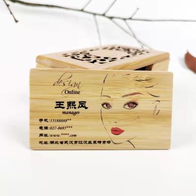 China Wholesale price Europe wholesale price decorationbamboo card wrapping paper high quality design bamboo carving custom wood business card for sale