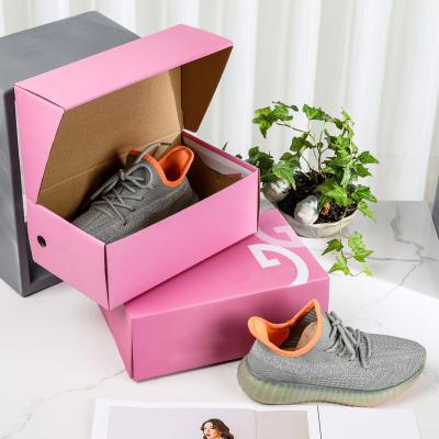 China Recycled High Quality Sturdy Customized Luxury Shoe Packaging Materials Wholesale Price Shoe Box Kraft Paper Printing Shoe Box For Shoes for sale