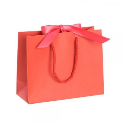 China High quality luxury colorful guaranteed by low price recyclable quality paper bag pretty shopping bag the paper bag with ribbon handle for sale