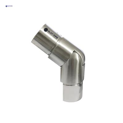 China Modern Stainless Steel 42.4mmx24x24 Vertical Adjustable Tube Connector For Glass Balustrade for sale