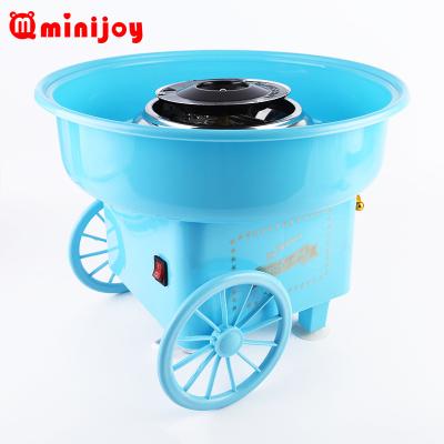 China 2018 newest snack factory automatic cotton candy machine printing cotton candy machine with trolley for sale