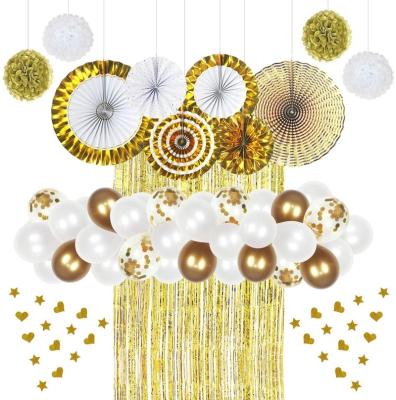 China Factory Direct Non-Toxic Party Decorations Fans Factory Direct Confetti Balloon Kit Paper Pom Poms Balloon Set Paper Globos for sale