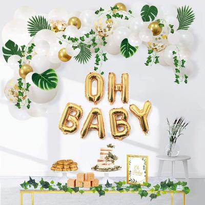 China Hot Factory Sale Baby Shower Decorations Non-Toxic Balloon Garland Arch Kit Foil Letter Balloons Globos Balloons for sale