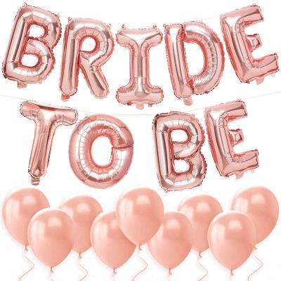 China Rose Gold Non-Toxic Bachelor Party Decorations - Bride To Be Balloon Kit - Bridal Shower Supplies for sale