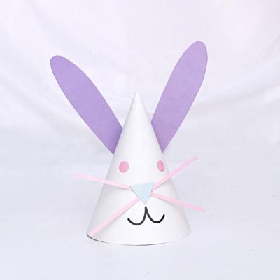 China Non-Toxic Stuffed Ball Bunny Party Birthday Hat Child Baby Birthday Dress Up Birthday Hat for sale