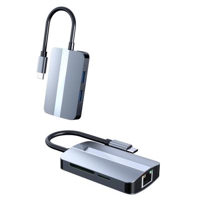 China Wholesale Customized Data Transfer Multiport Multiport Power Adapter Superspeed Type C To Usb 3.0 Hub Docking Station 2112 for sale