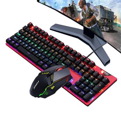 China Color Backlight Wired Combo Usb Waterproof Standard Multifunctional Suitable For Desktop Computer Use Ergonomic Support Keyboard Mouse Combo for sale