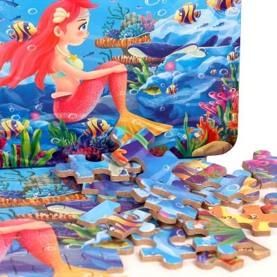 China Wholesale High Quality 60 Pieces Children's Toys Children Iron Box Cartoon Child 3d Jigsaw Puzzles Wooden Game Toys for sale