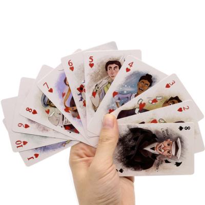 China Custom Hot Logo Gaming Card OEM Factory Promotion Sale Advertising Printed Poker Printing Deck Plastic Coated Waterproof Playing Cards for sale