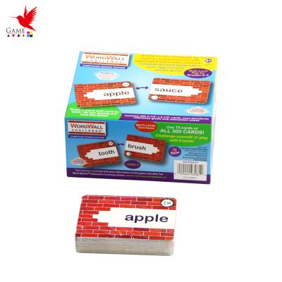 China Cambling Custom English Flashcard Printing Educational Flash Cards for sale