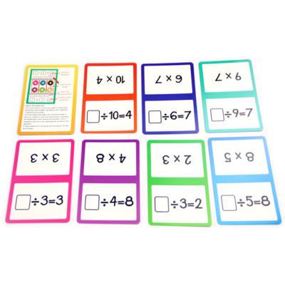 China Cambling Printing Custom Number Vocabulary Learning Cards Wholesale Maths Flashcards for sale