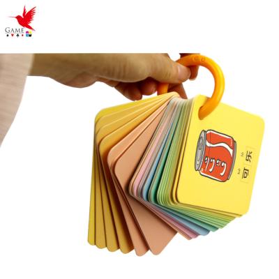 China Custom Printing Cambling Animals Mini Flash Memory Card Sight Words Flash Cards Reading English Spanish Flashcards for Kids for sale