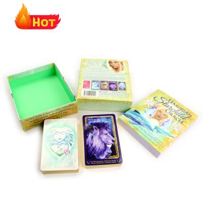 China Custom Cambling Paper Gold Gilt Oracle Tarot Cards Packs Set Large Printing Wholesale Tarot Cards With Guide Maker for sale