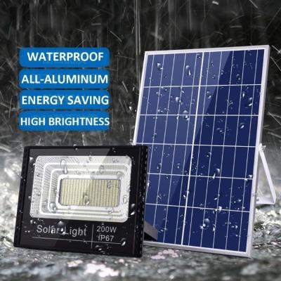 China Outdoor Solar Flood Light 100 200 Watt LED Flood Light Outdoor Solar Reflector 200W 100W for sale