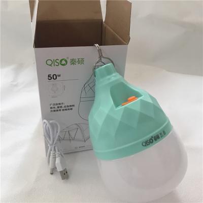 China Outdoor Emergency Light Bulb 50W LED Portable Rechargeable Light Bulbs for sale