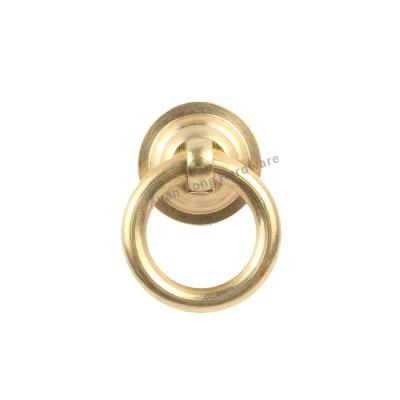 China Wholesale Modern Bedroom Furniture Antique Copper Hardware Handles Gold Brass Cabinet Door Ring Pull Handle for sale