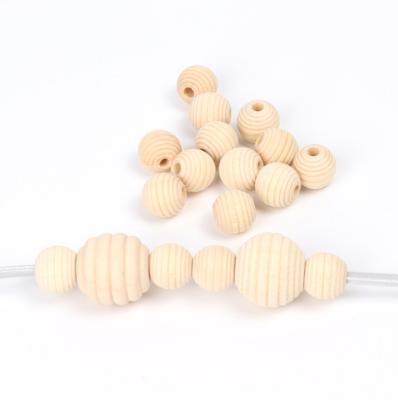 China Teething Toys YDS Natural Helical Wooden Volume Beads Wooden Beads For Jewelry Making for sale