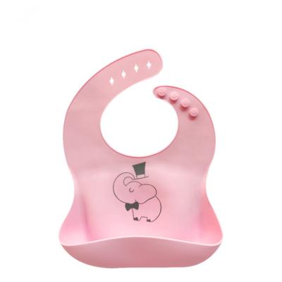 China YDS Antibacterial Easily Wipe Clean Big Pocket 3D Baby Bibs Keep Stains Off Waterproof Silicone Baby Bib for sale