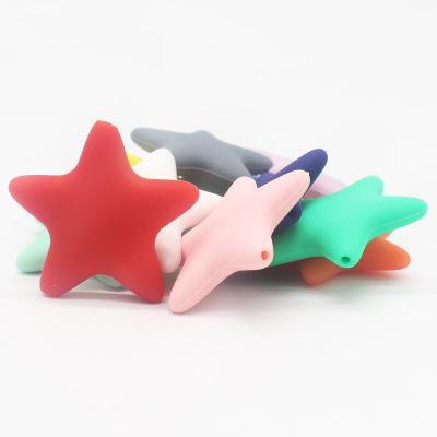 China YDS New Arrival BPA Free Silicone Star Shape Teething Beads Toys for sale