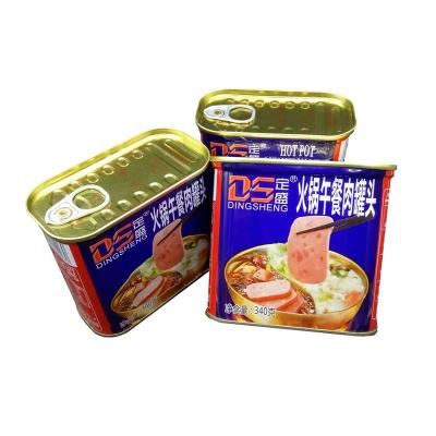 China 340g*24tins canned canned hot pot lunch meat canned pork for sale