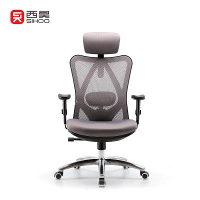 China Best Price M18 Gray Height Adjustable High Back Adjustable Boss Mesh Office Chair With Headrest (of size) for sale