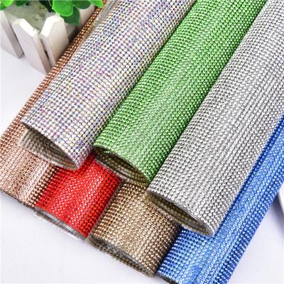 China Pointback 24*40cm Iron On Hot Fix Rhinestone Sheet For Diy Decoration For Dress Fabric Shoes Bag for sale