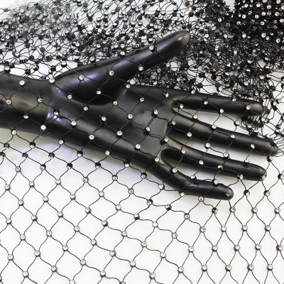 China Pointback Hot Selling Crystal Fishnet Rhinestone Mesh For Elastic Sparkling Dress Dress for sale