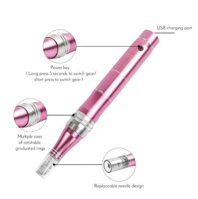 China Electric Dr. Pen Mesotherapy Face Makeup Microblading Derma Tattoo Needles Gun Eyeline Derma Pen Wireless Skin Care Eyebrow Lip Machine for sale