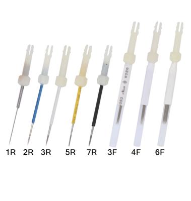 China Permanent Makeup 2R Permanent Eyebrow Needles For Tattoo Machine 2 Prong Needle for sale