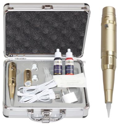 China Import Permanent Wireless Motor Battery Permanent Makeup Eyeliner Lip Eyeliner Machine Tattoo Machine Ink Kit 35000R for sale