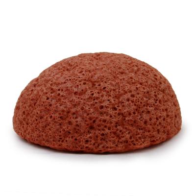 China Bebevisa Factory Direct New Half Ball French Red Clay Konjac Sponge For Cleansing Facial And Body Massage for sale