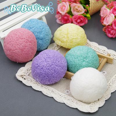 China 2018 Bestselling Baby & Adult Half-Ball Shaped 100% Natural French Green Clay Moisturizer Konjac Facial Sponge for sale